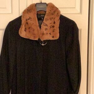NWT Beautiful long black dress coat
